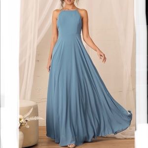Lulu’s Slate Blue Mythical Kind of Love Maxi Dress
